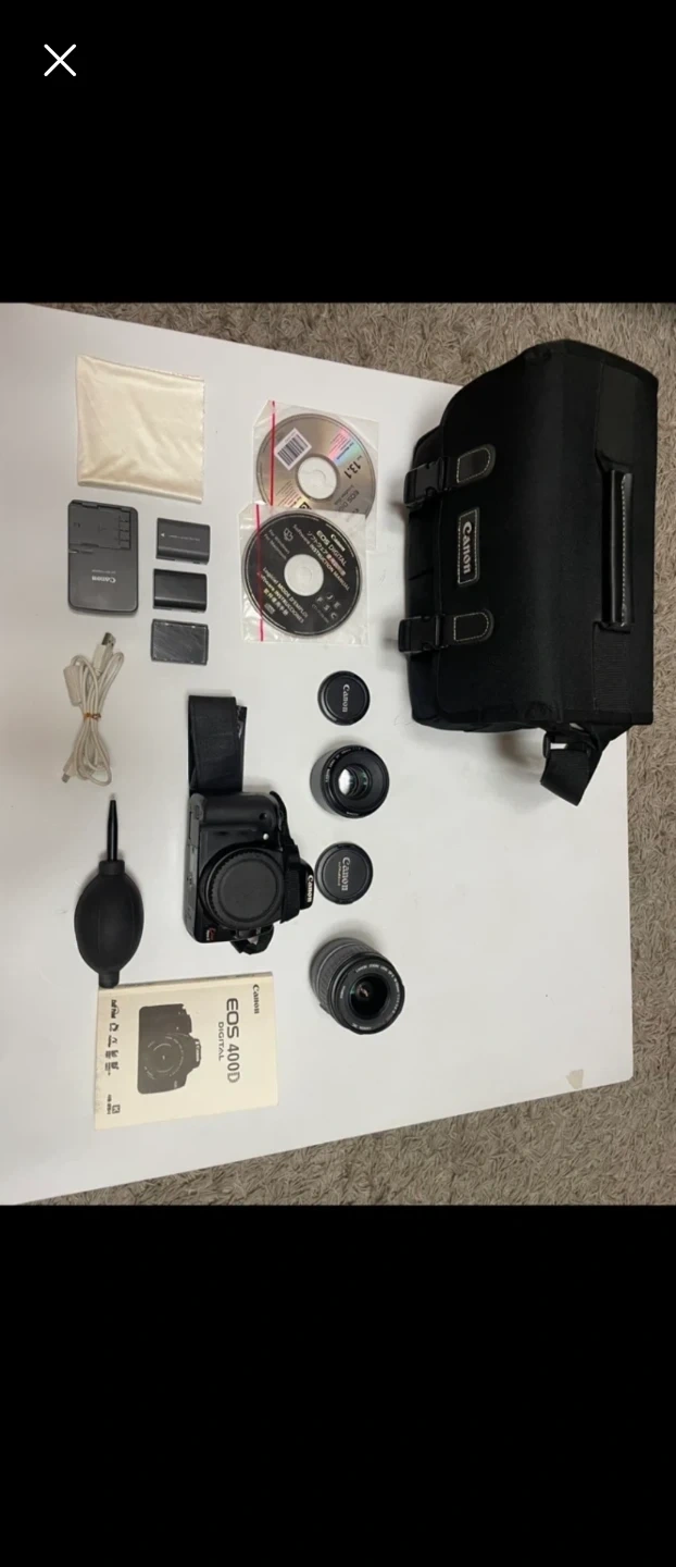 캐논 EOS 400D 카메라 + 렌즈 두개