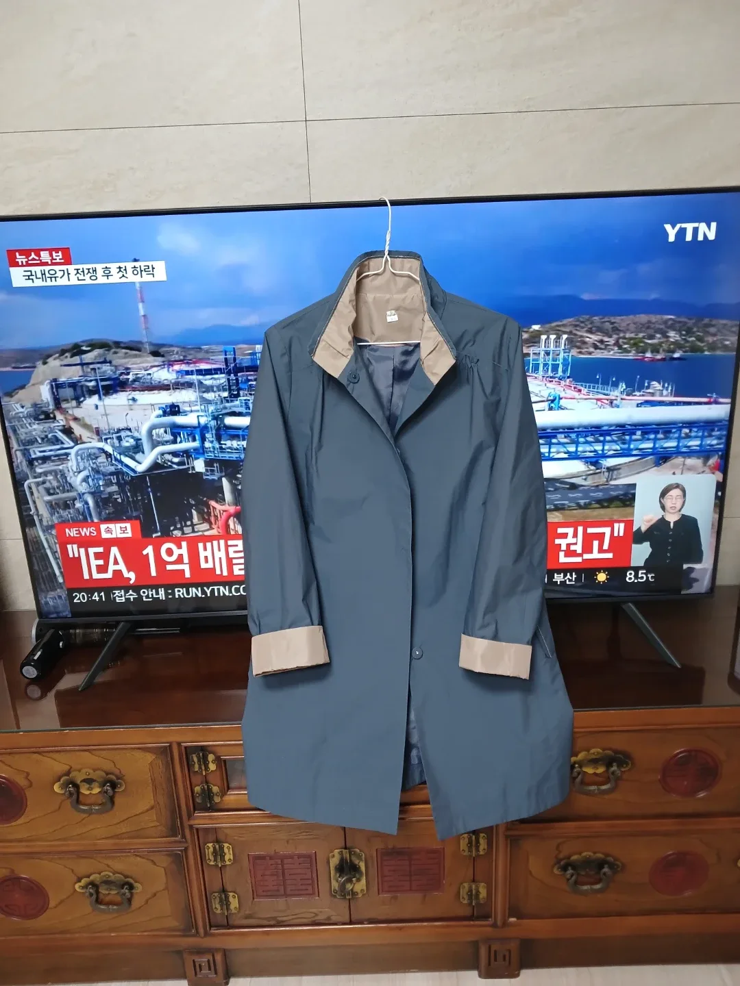 여성 네이비 코트