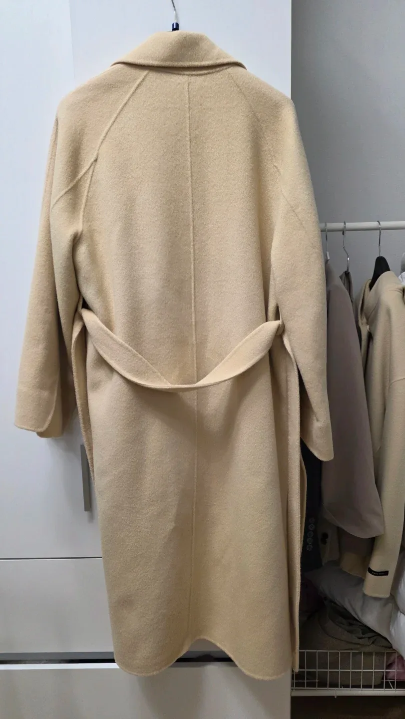 연노랑 핸드메이드 울 코트