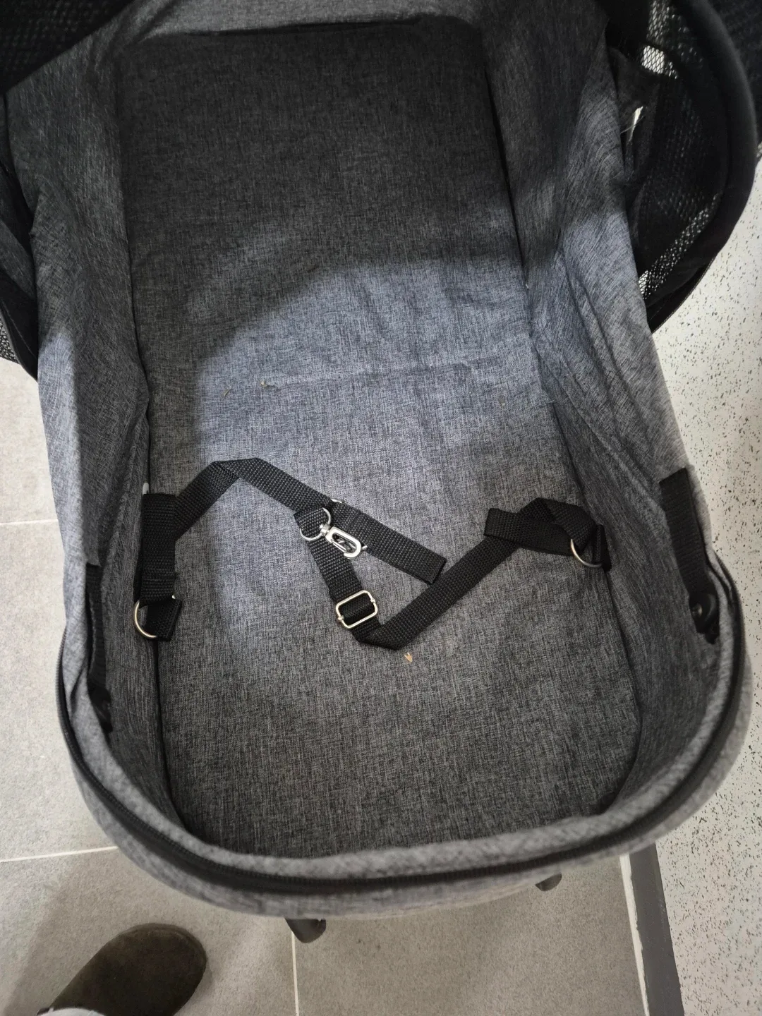 라이언펫 휴대용 유모차 그레이