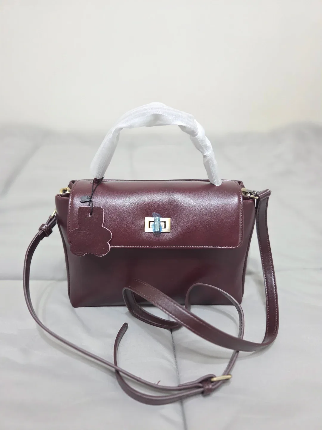 고급가죽 탑핸들 크로스/토트백 새상품