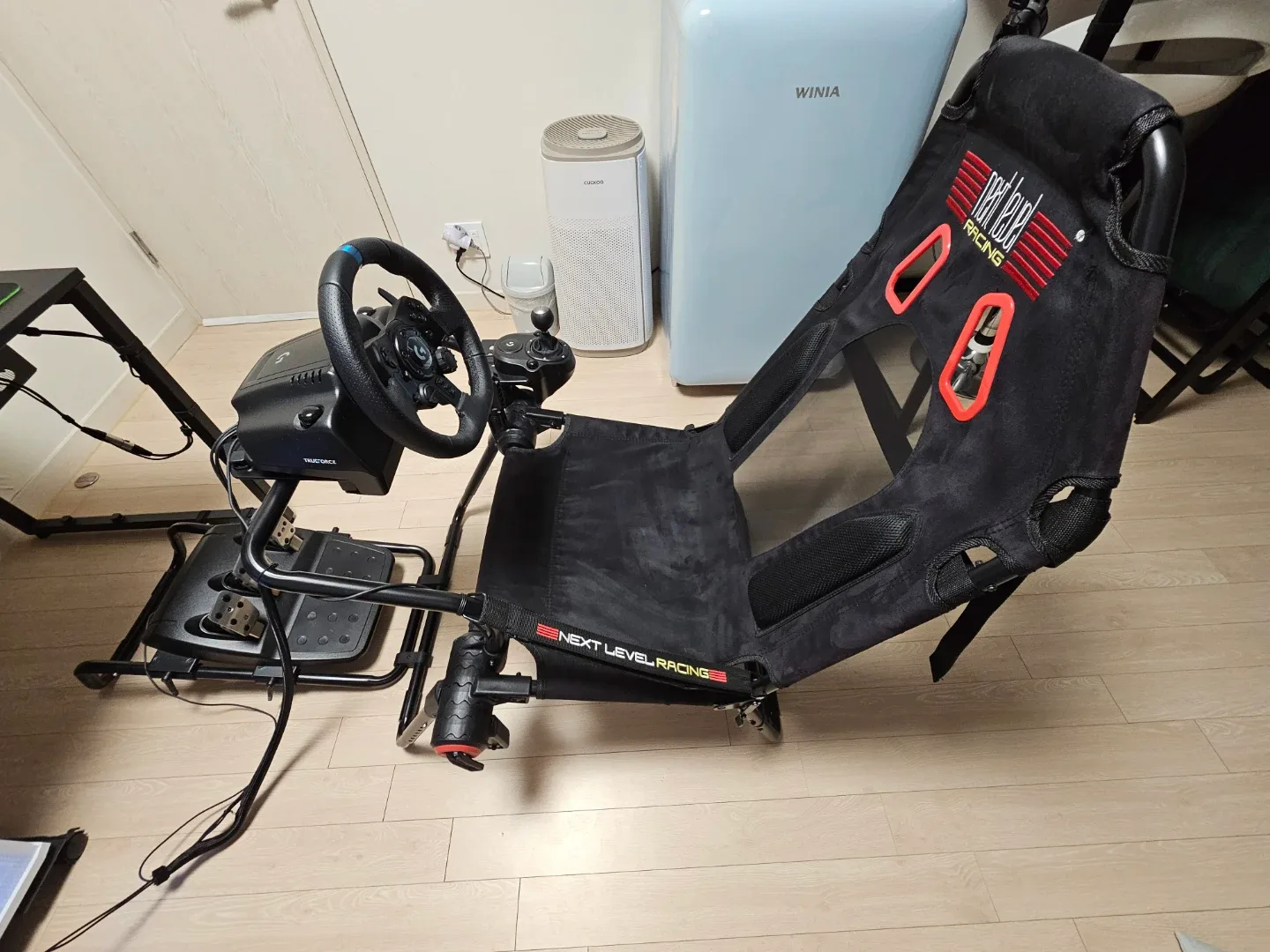 레이싱휠 / 넥스트레벨 레이싱 시트 + 로지텍 G923 + 기어 쉬프터