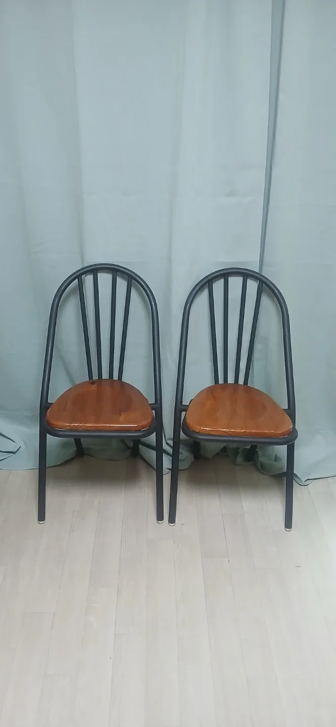 원목 철제 빈티지 의자 (카페, 가정용)