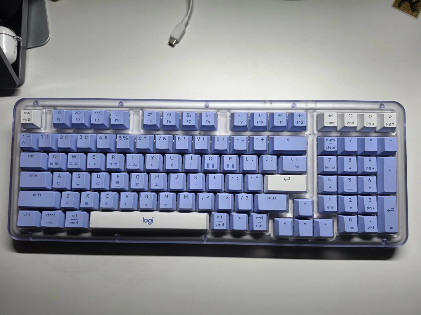 로지텍 ALTO KEYS K98M 키보드 라일락