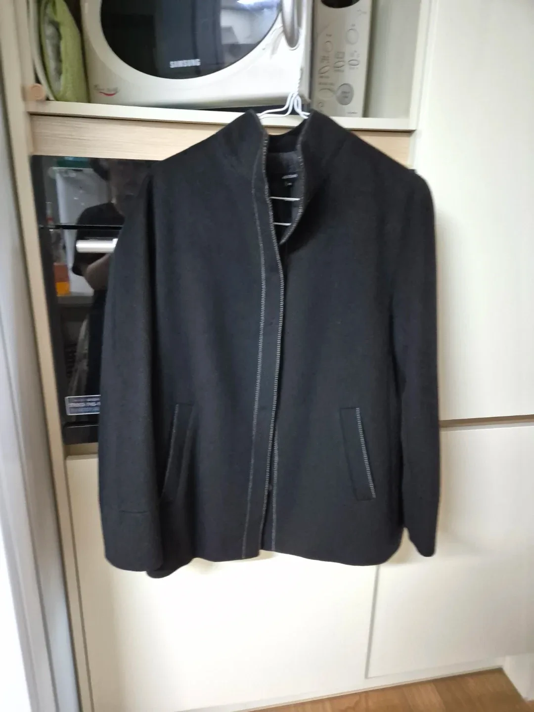 diLUCIANO 블랙 캐시미어 코트 55