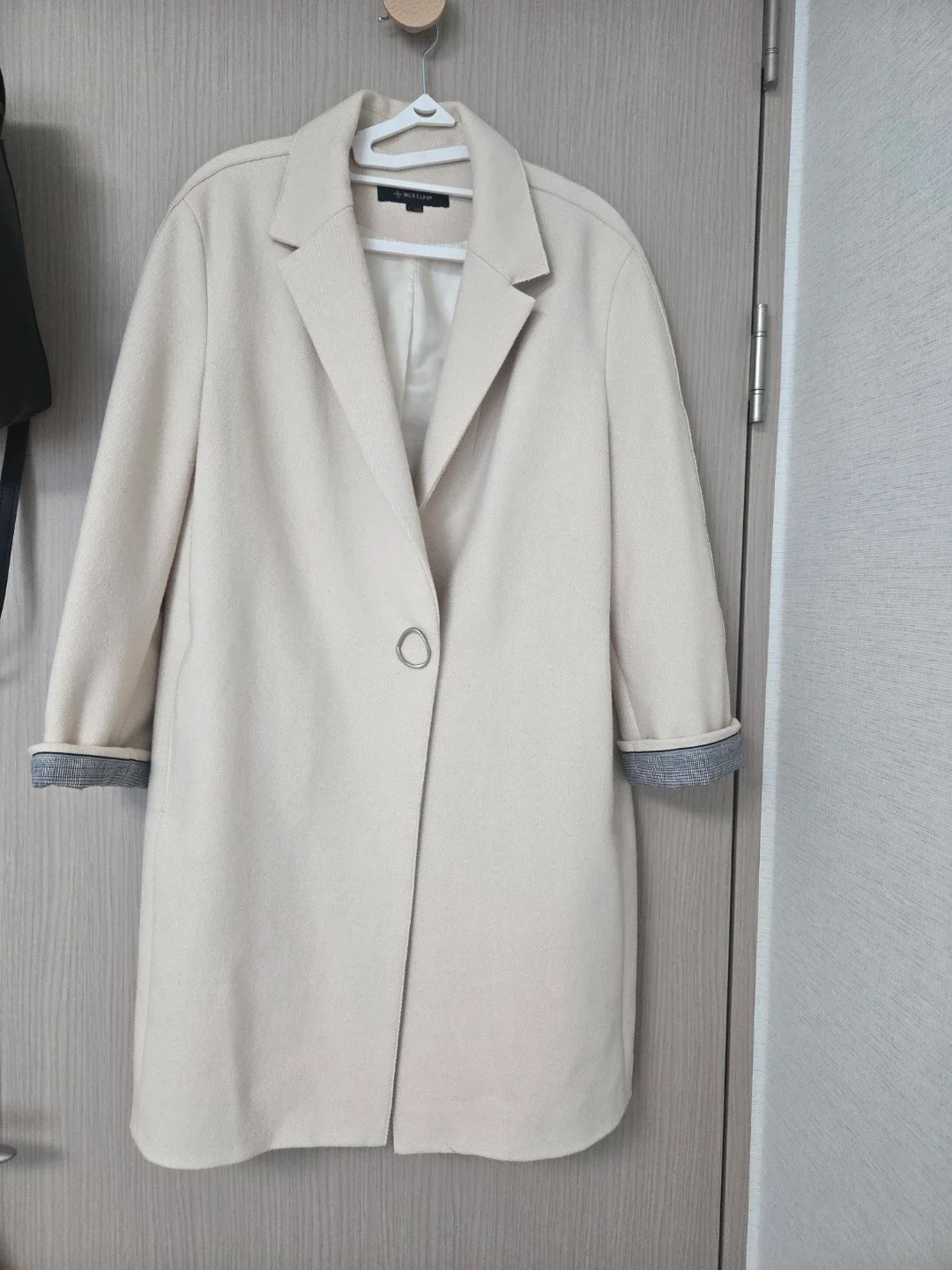 나이스 클럽아이보리 롱 코트550사이즈