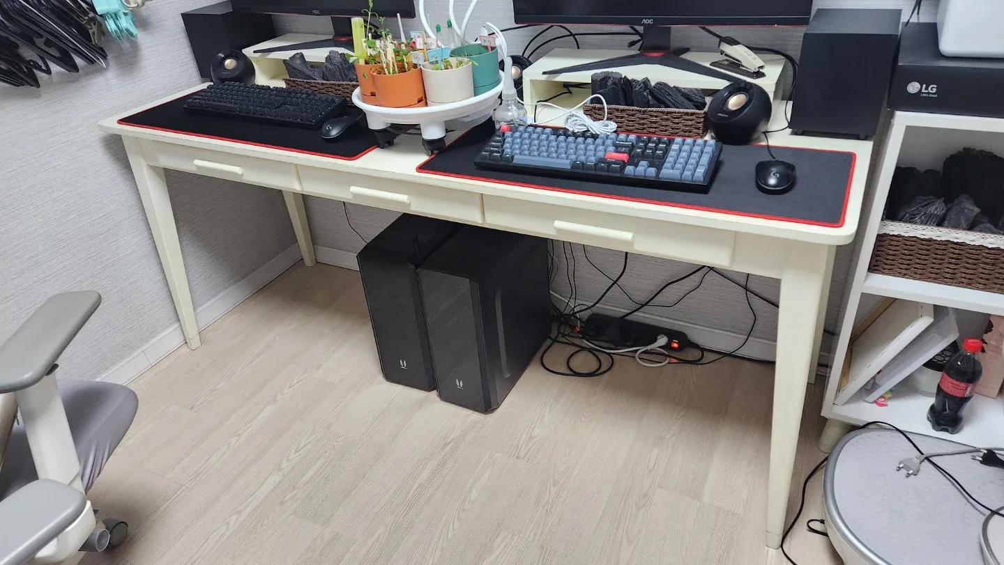 한샘 책상 1800 아이보리