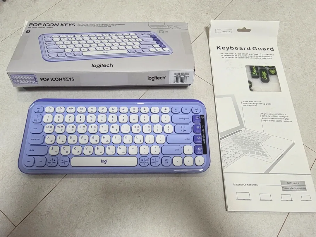 로지텍 무선 블루투스 키보드 + 키보드가드(새상품)