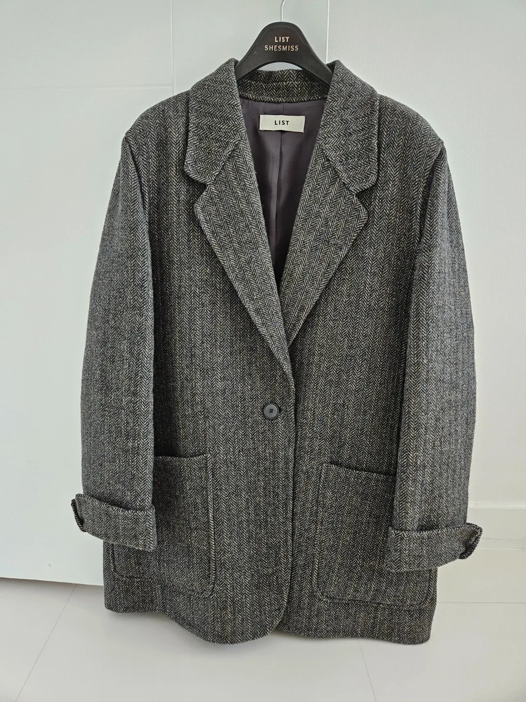 LIST 헤링본 코트