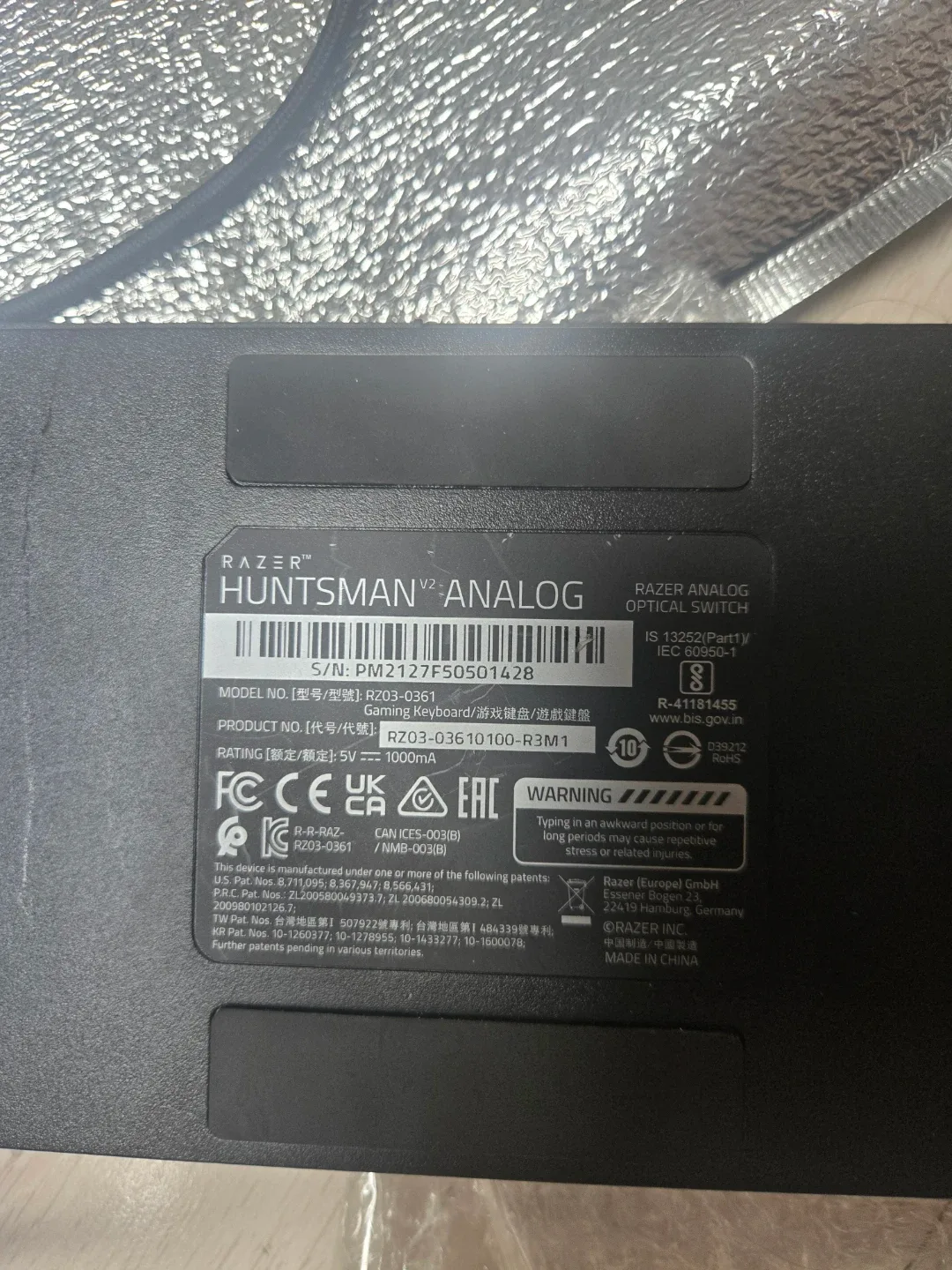 레이저 헌츠맨 v2 아날로그 키보드