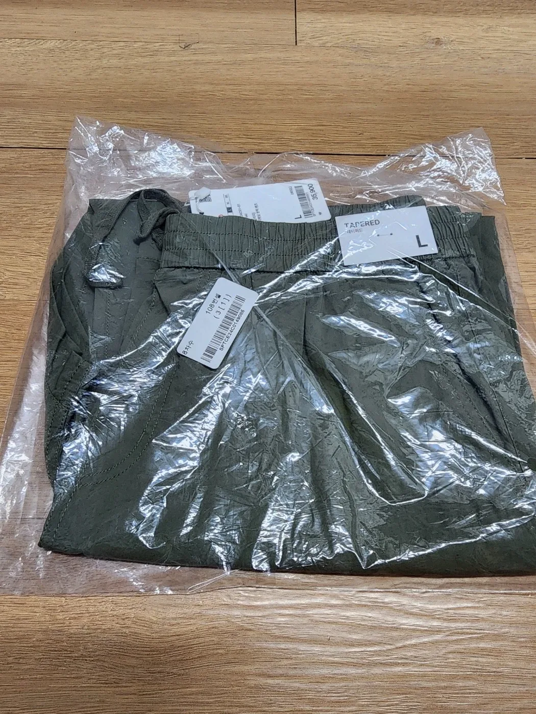 [L 85] 스파오 이지밴딩 원턱 팬츠 카키 SPTCE24C01 바지 판매