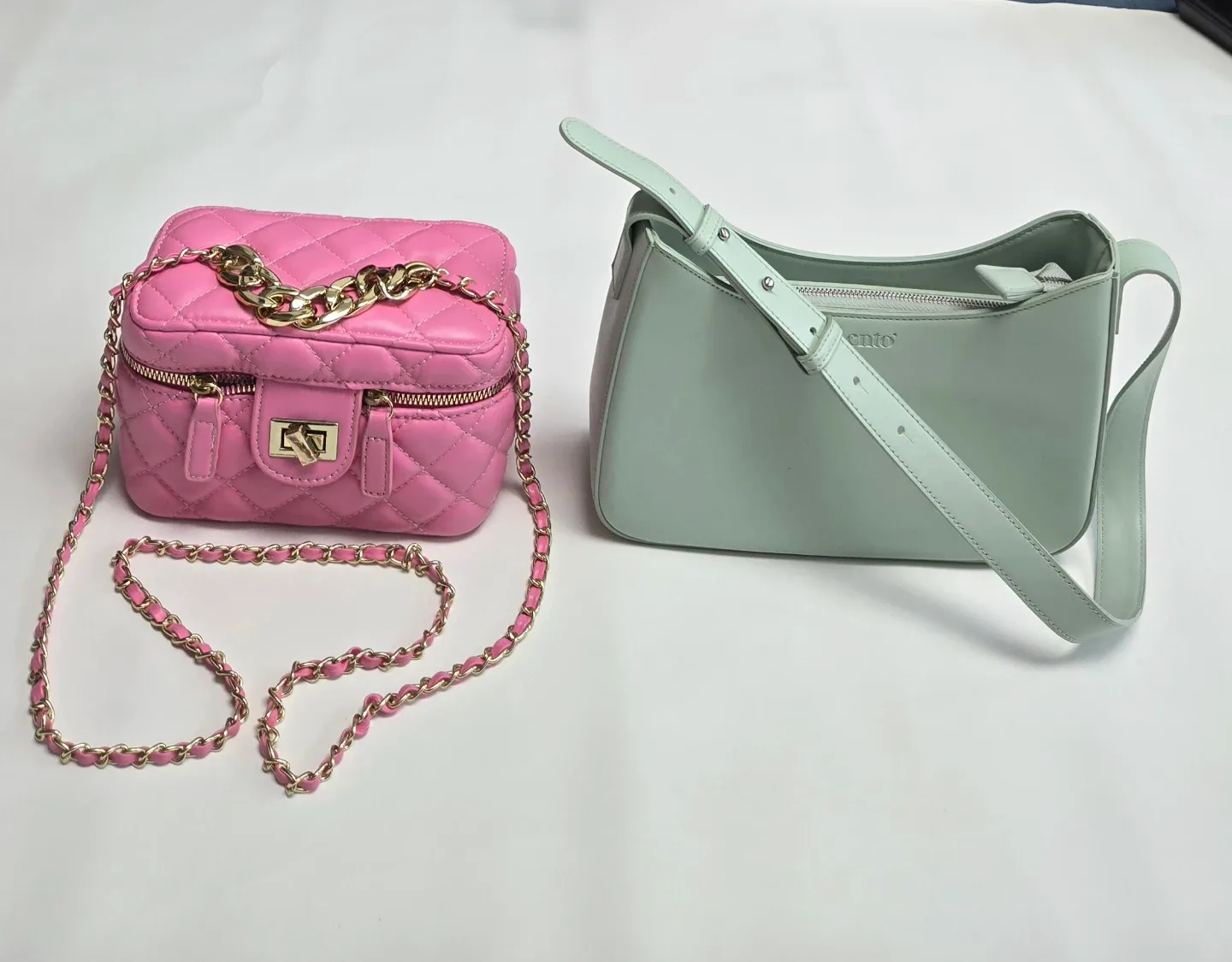 핑크 퀼팅 체인백 & 렌토 민트 숄더백