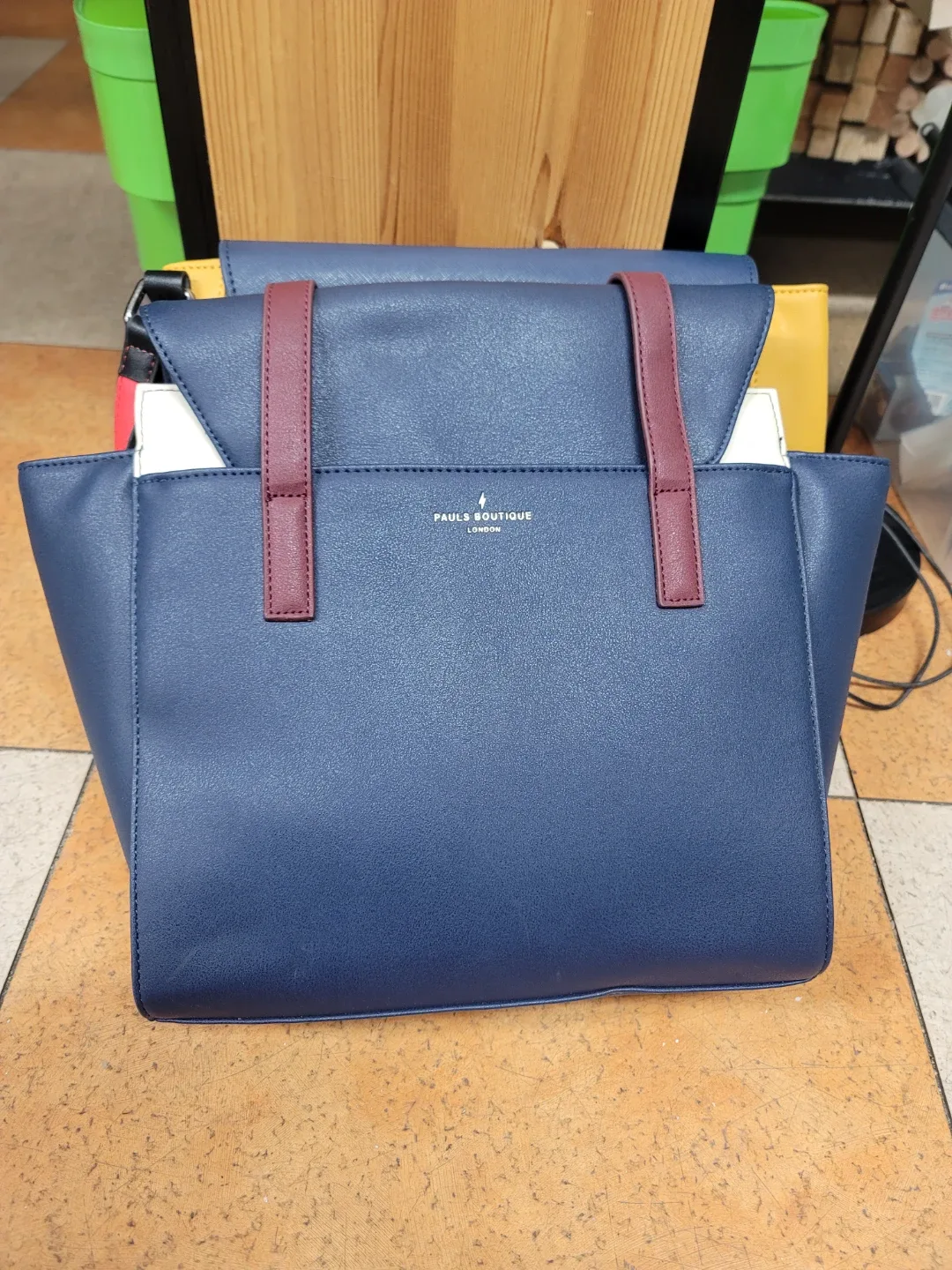 폴스부띠끄 네이비 토트백