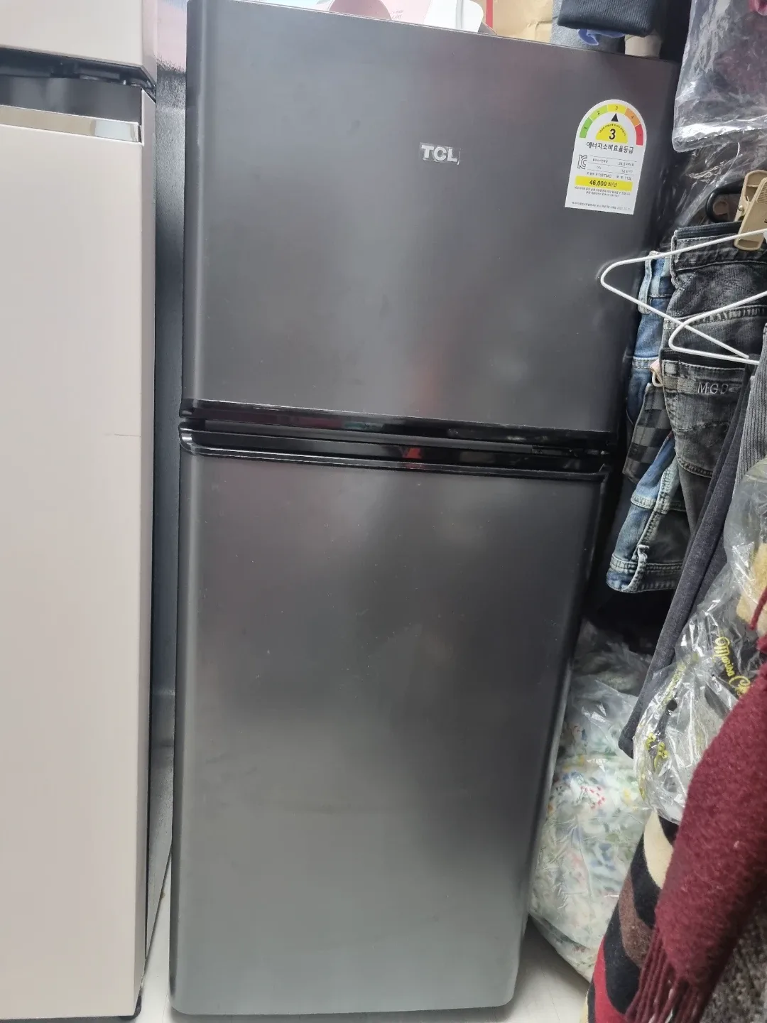 TCL 113L 2도어 일반형 냉장고 그레이