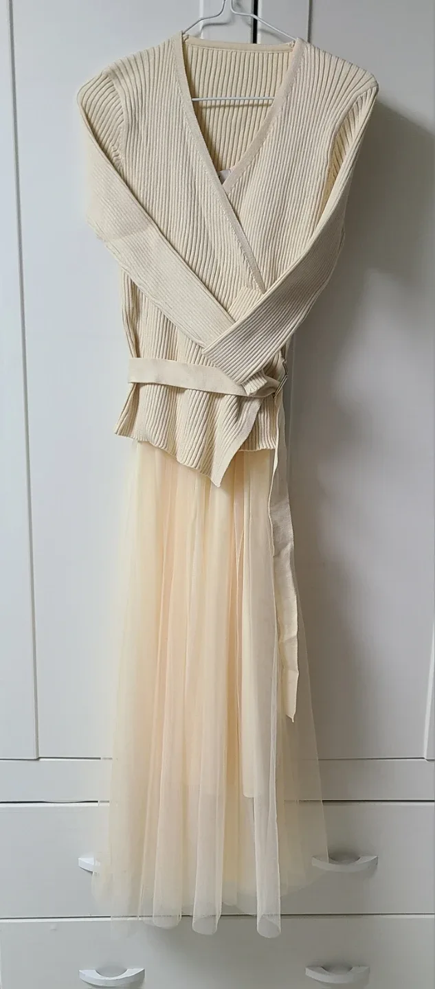 니트+나시 샤스커트 원피스 세트