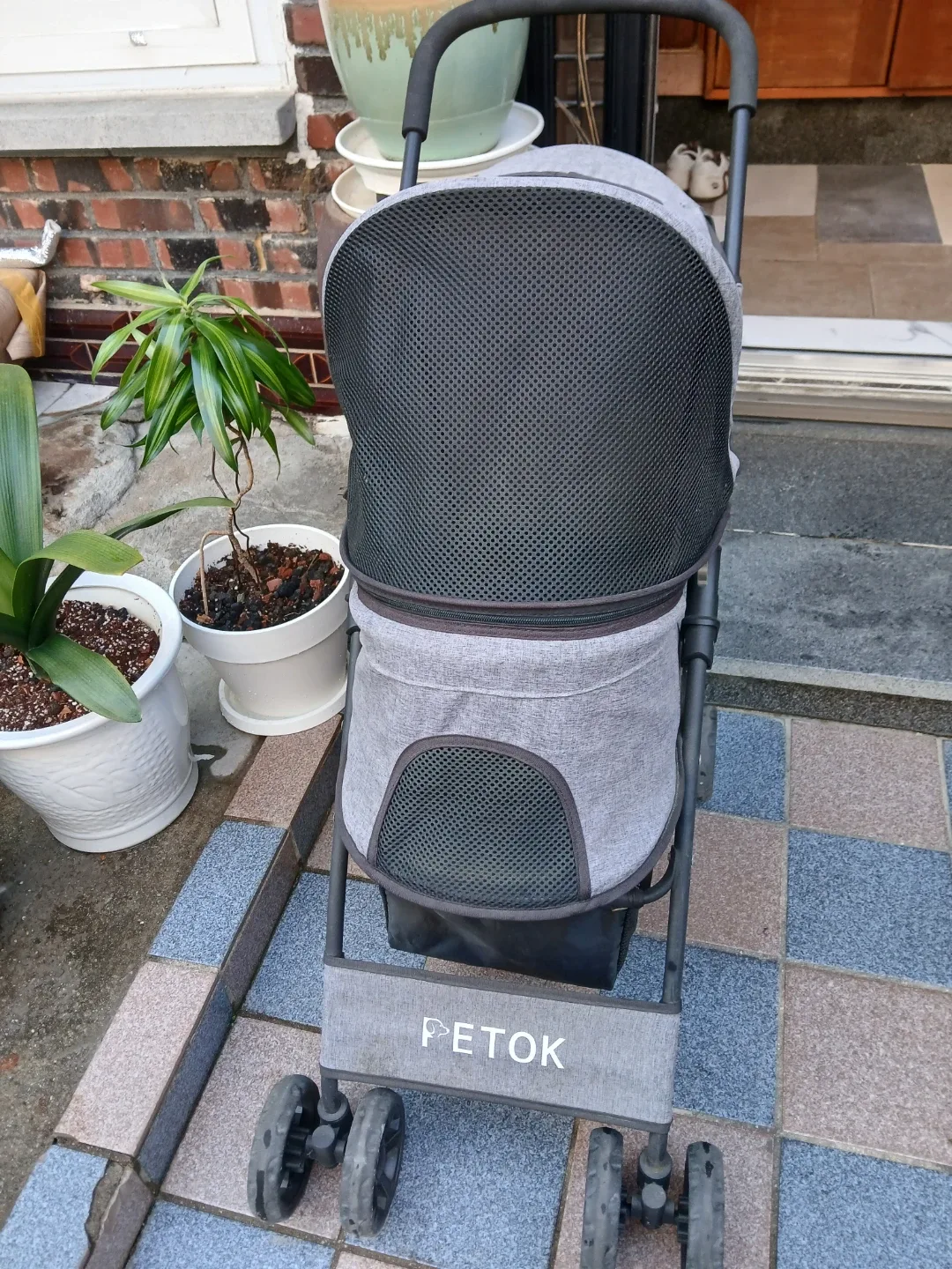 PETOK 펫 유모차 그레이