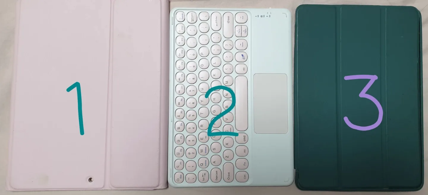 블루투스 키보드 + 아이패드 케이스 2개