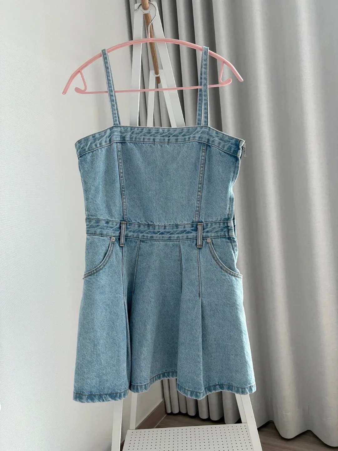 데님 미니 원피스