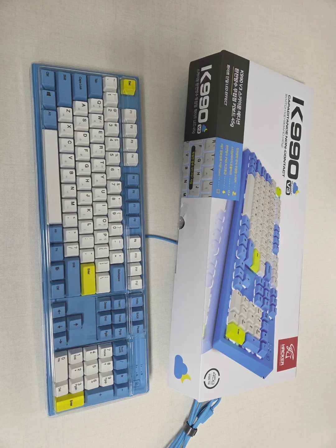 앱코해커 k990 스카이문 무접점 키보드 미사용