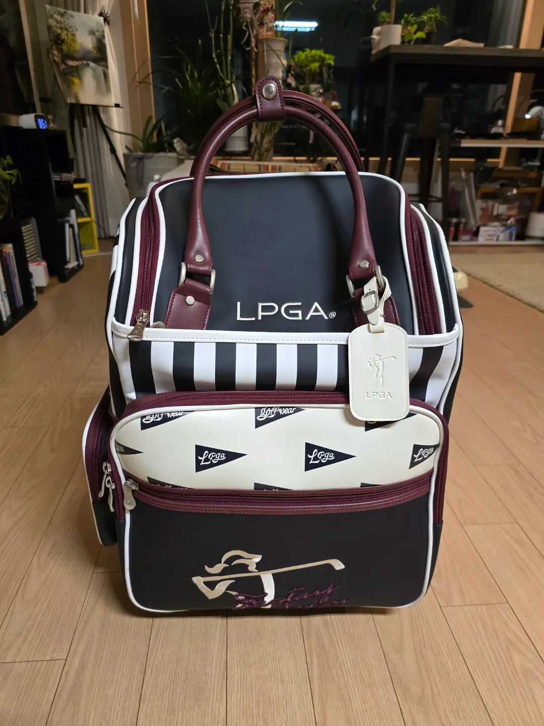 LPGA 바퀴형 골프 보스턴백