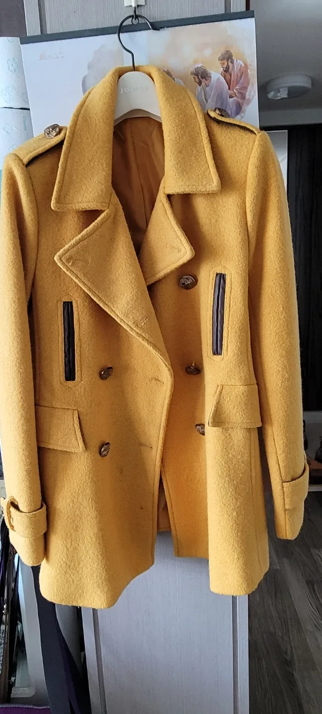 JIGOTT 겨자색 더블 코트 66