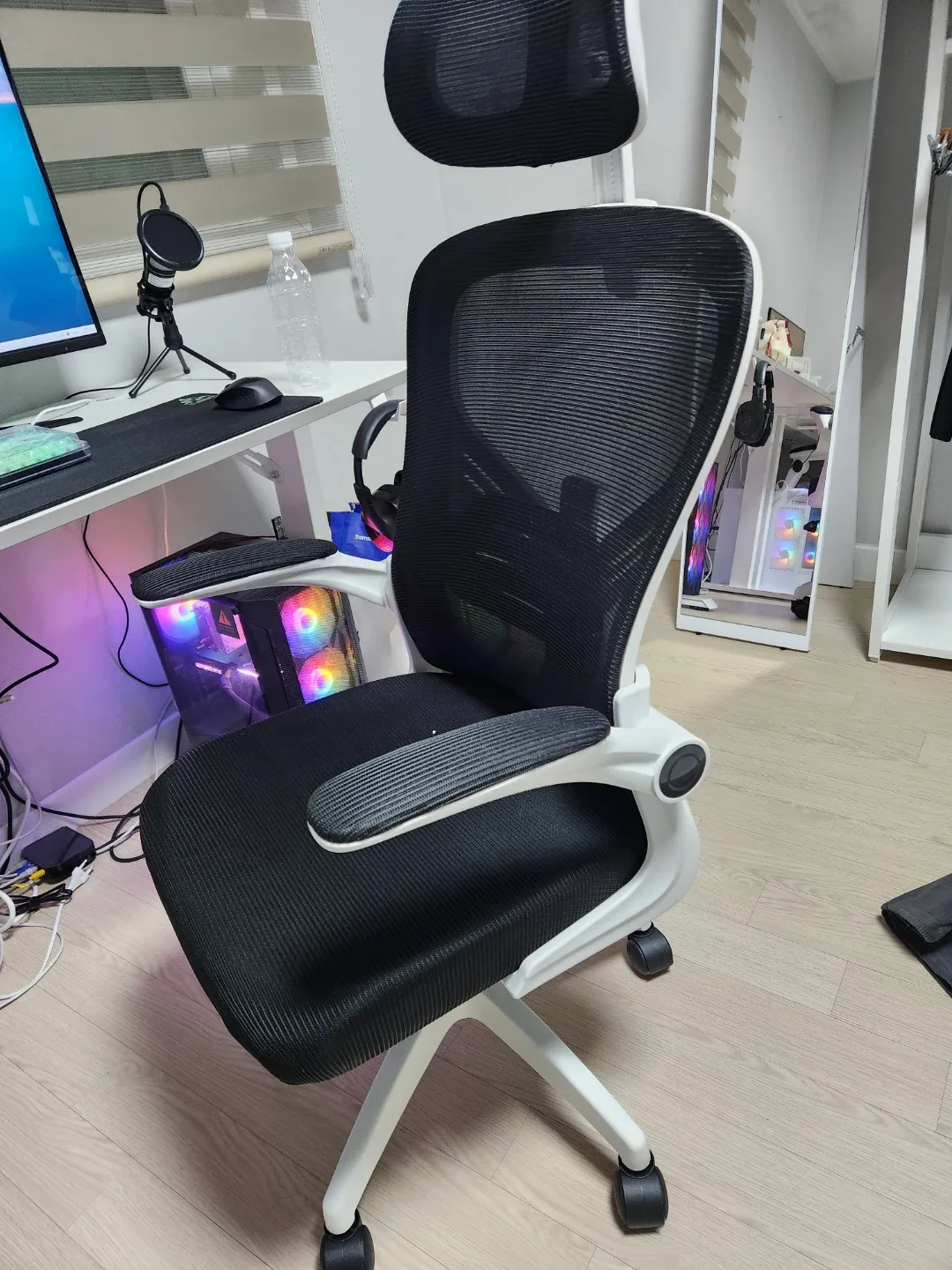 투에스리빙 사무용 메쉬 의자 블랙