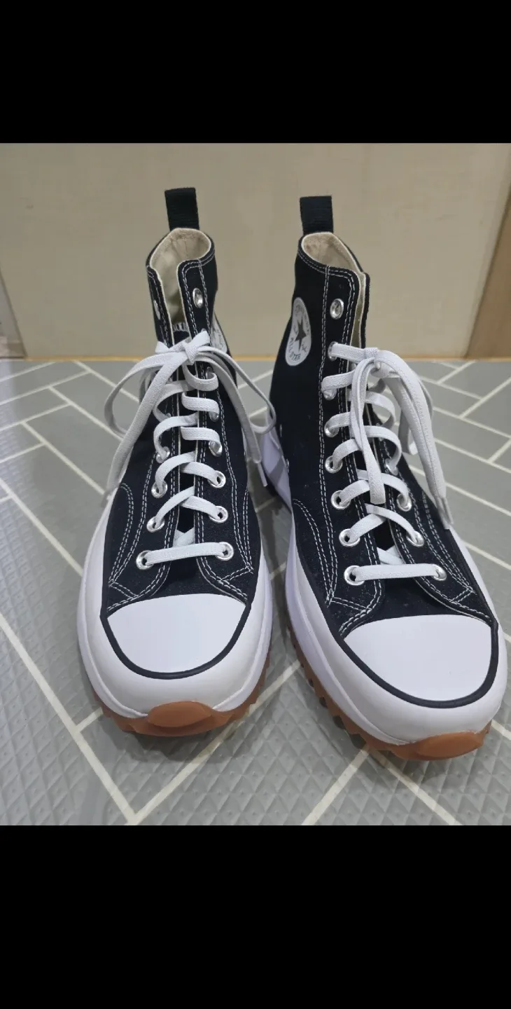 새상품 컨버스 런스타 하이 블랙 285 (신발상자X)