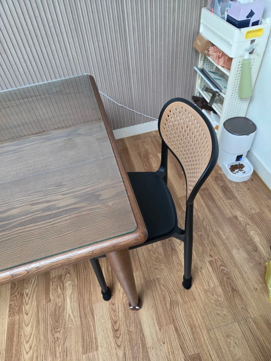 라탄 쿠션 식탁의자 4개세트