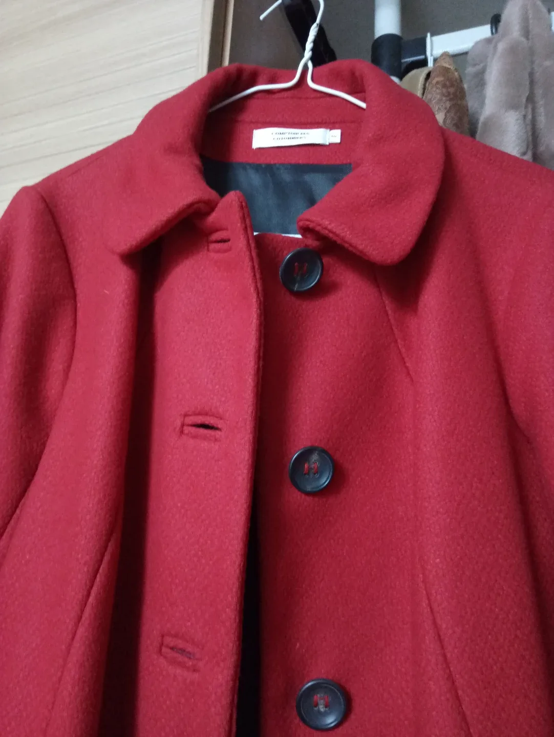 Comptoir des Cotonniers 빨간 코트 40