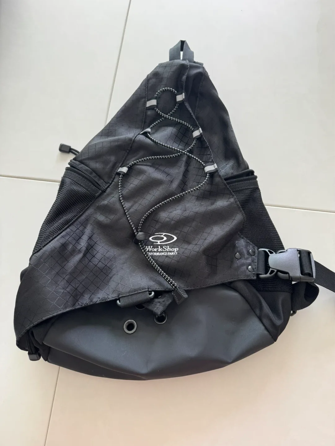 트래블 메쉬 스트링 슬링백