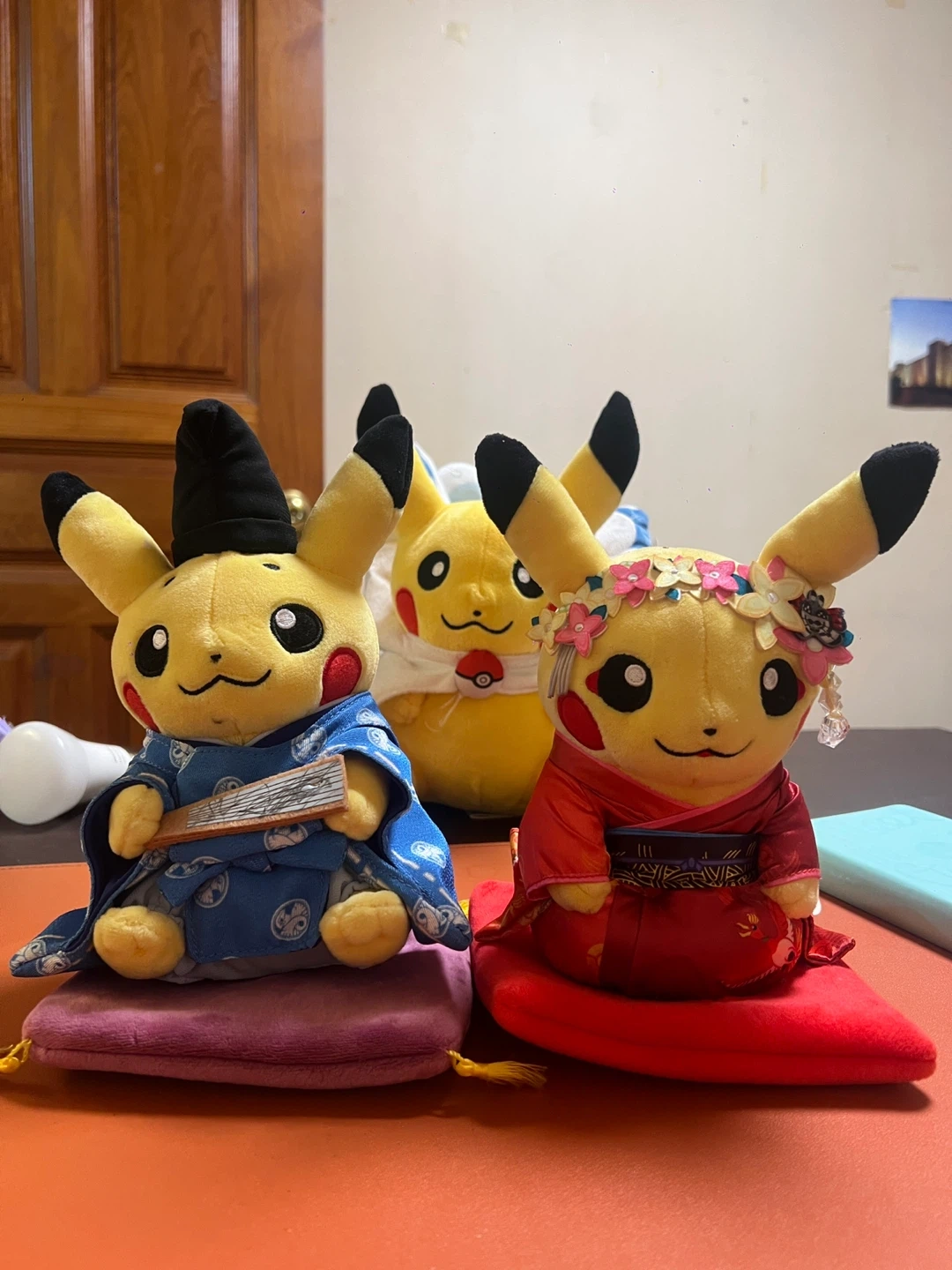 2016 교토 포켓몬센터 한정 마이코 & 쿠게 피카츄 인형 세트