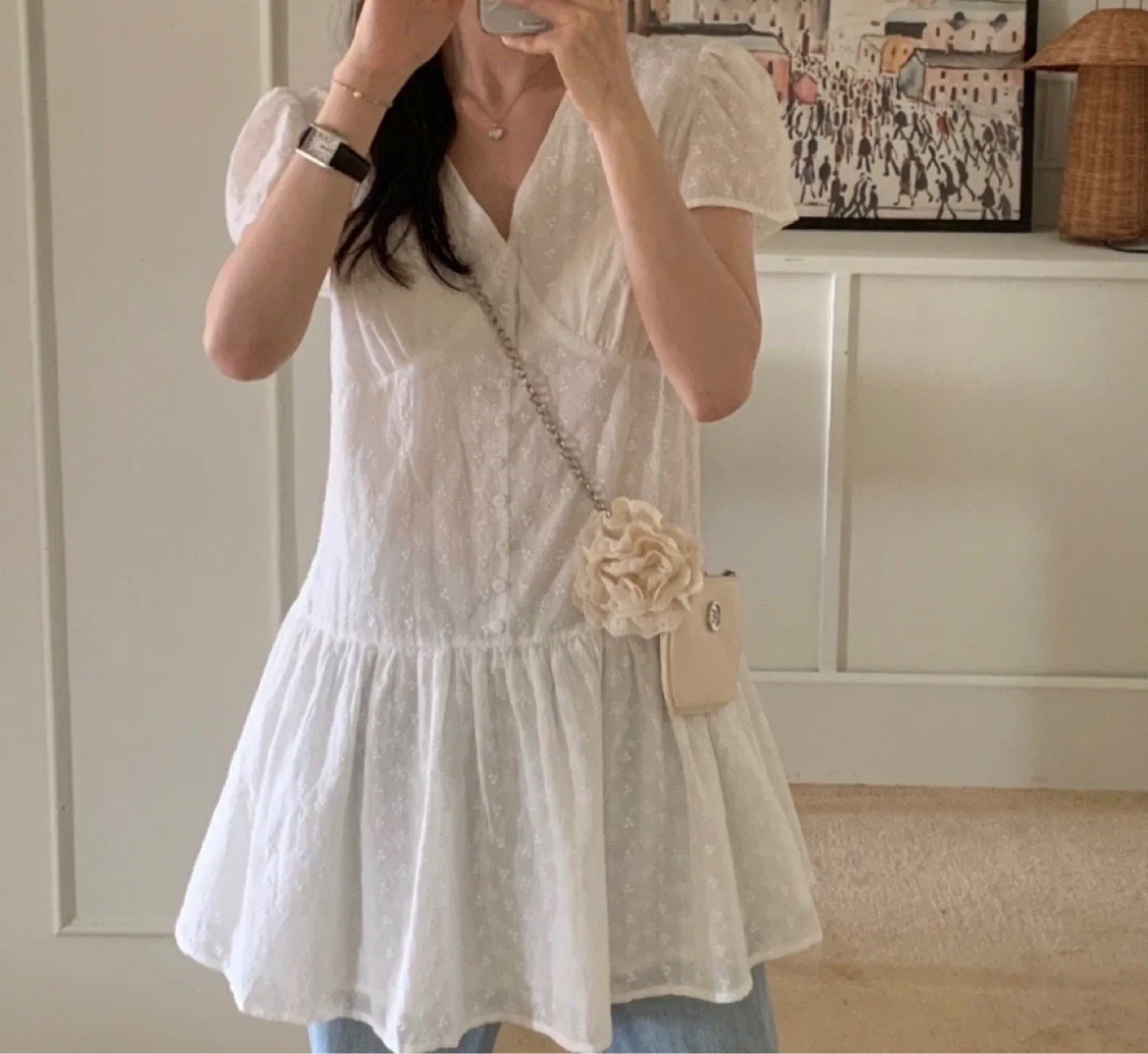 루어스룸 레이스 미니 원피스