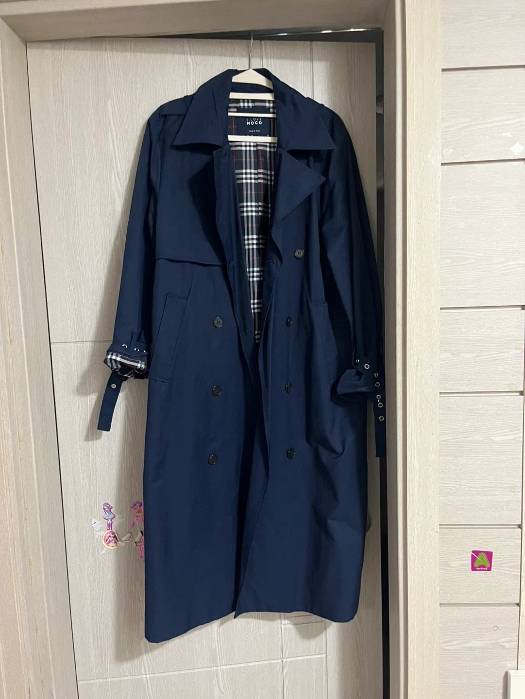 모코블링 네이비 트렌치코트