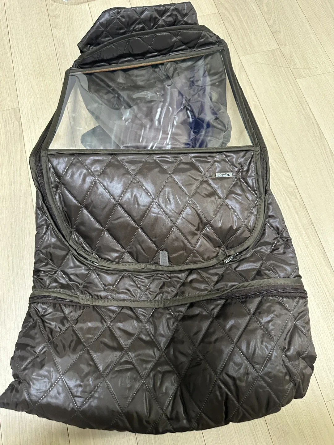 마니또 퀼팅 유모차 방한커버 브라운