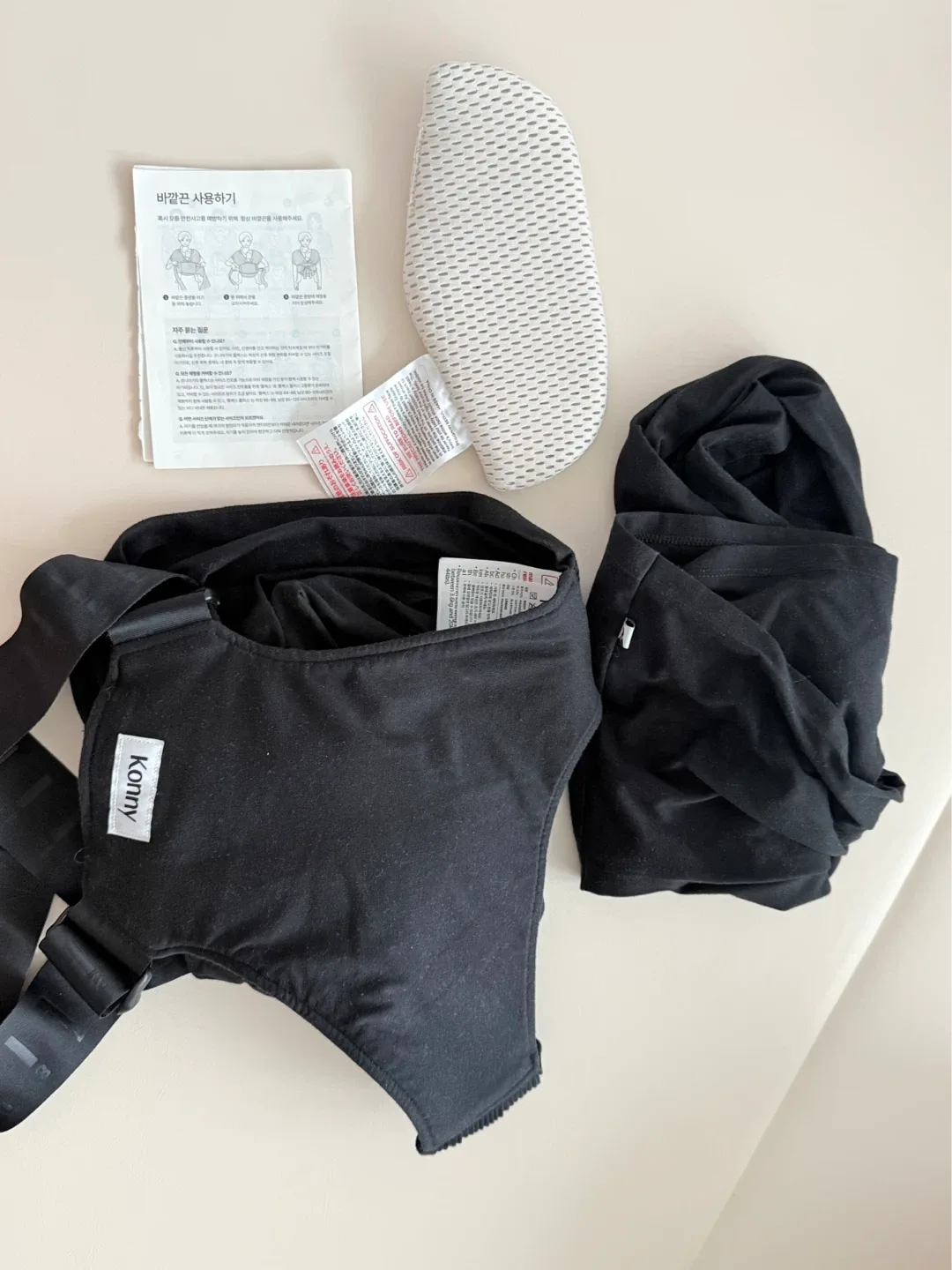 코니 슬링 아기띠 플렉스 M-4XL 블랙 헤드서포터