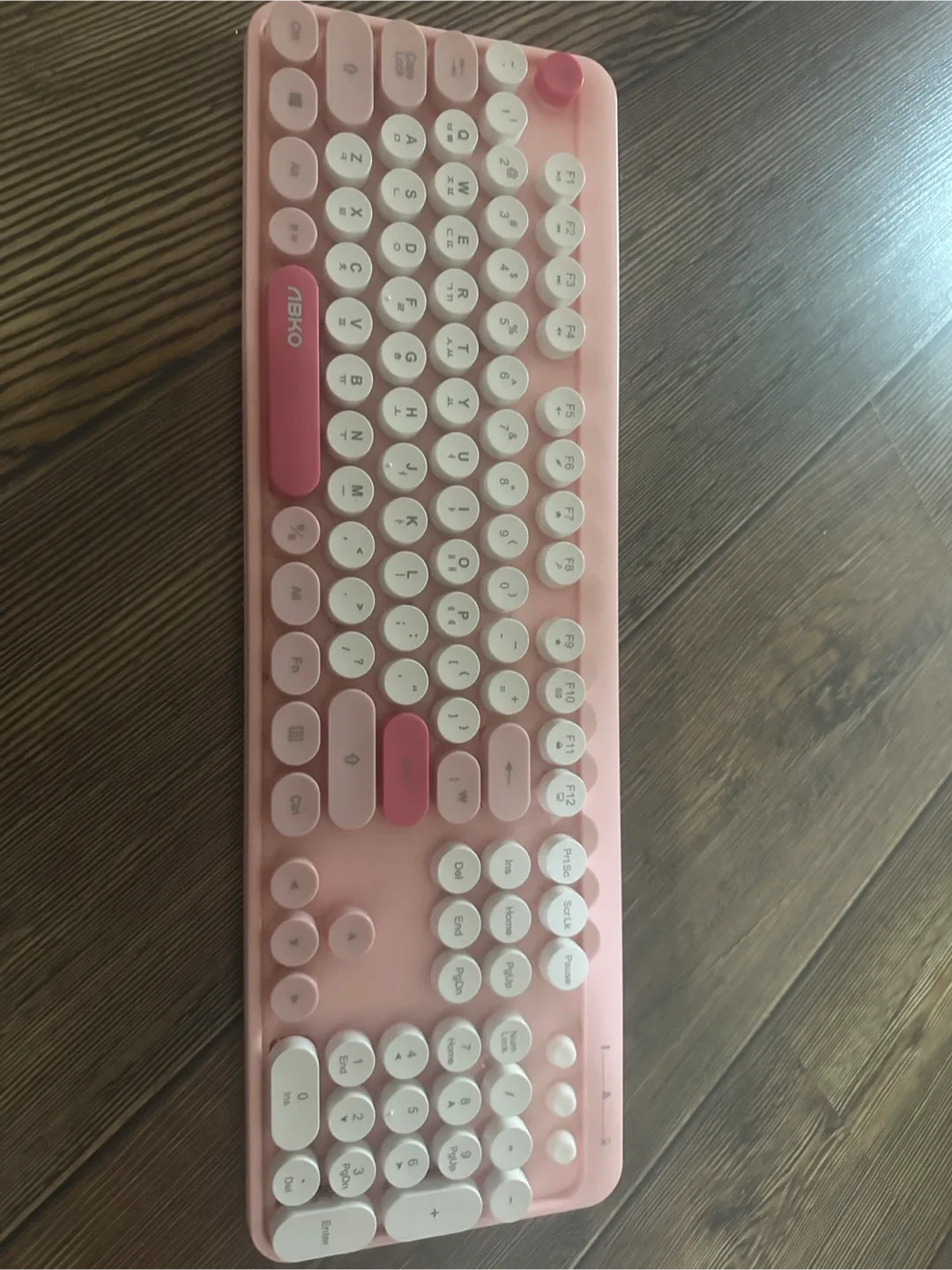 앱코 핑크 레트로 키보드