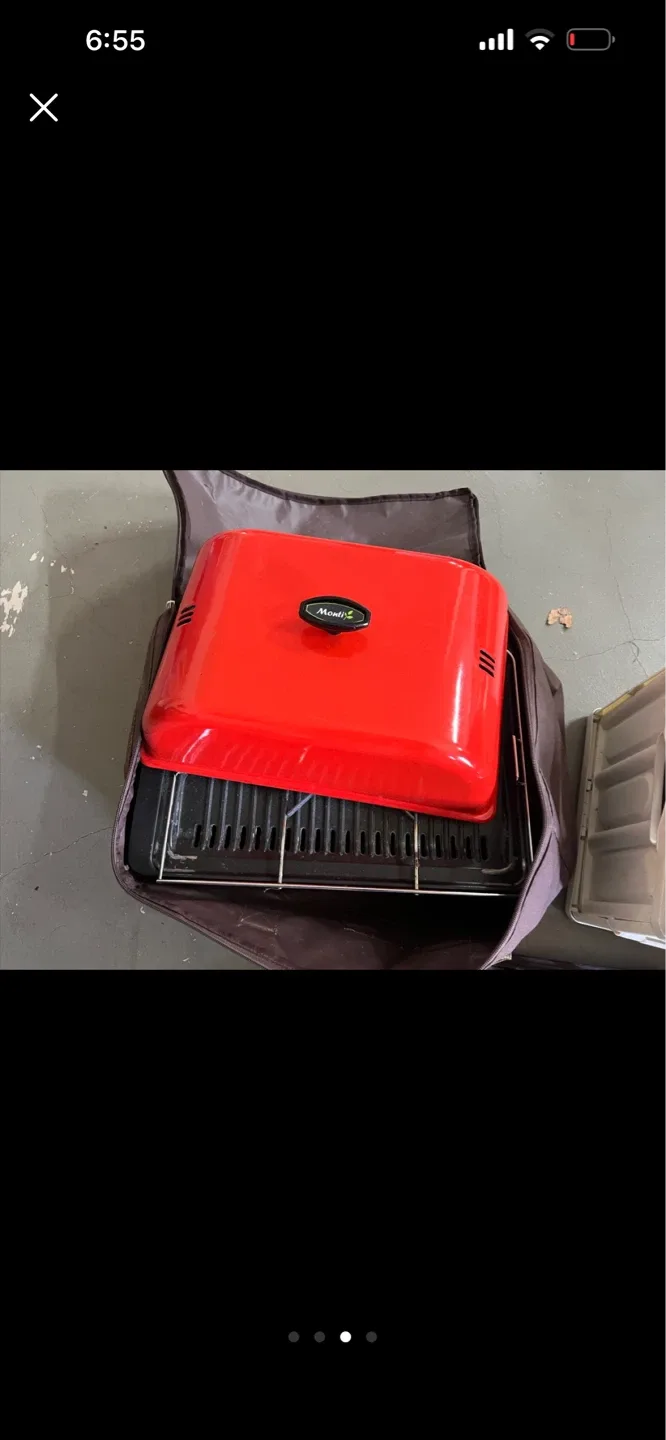 캠핑 부탄 가스 그릴 불판 사용감있습니다 가방잇습니다