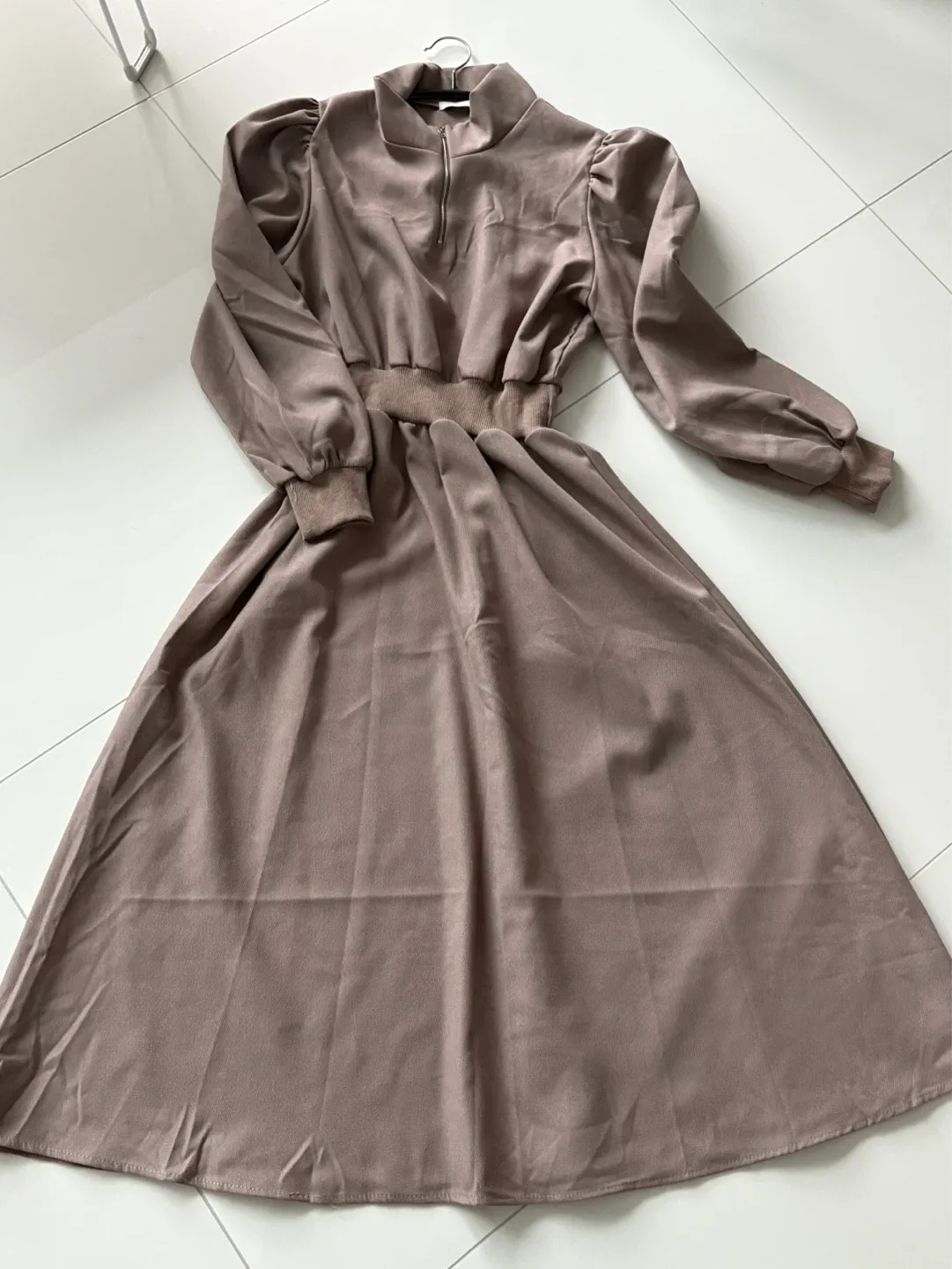 Invest 퍼프소매 롱 원피스(free)