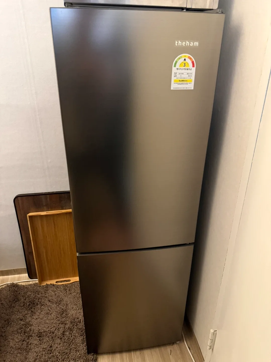 더함 냉장고 실버 2도어