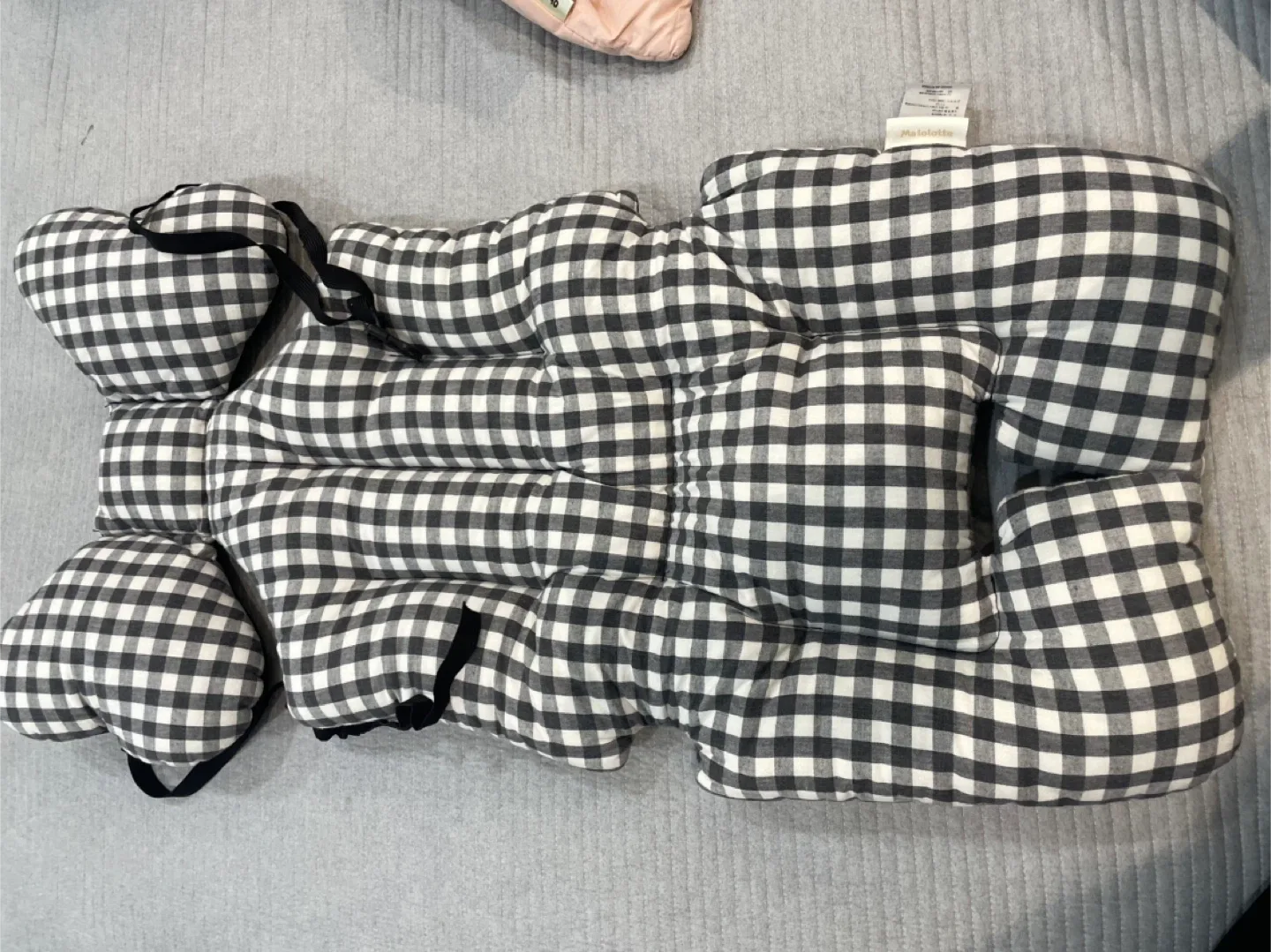체크무늬 유모차 라이너