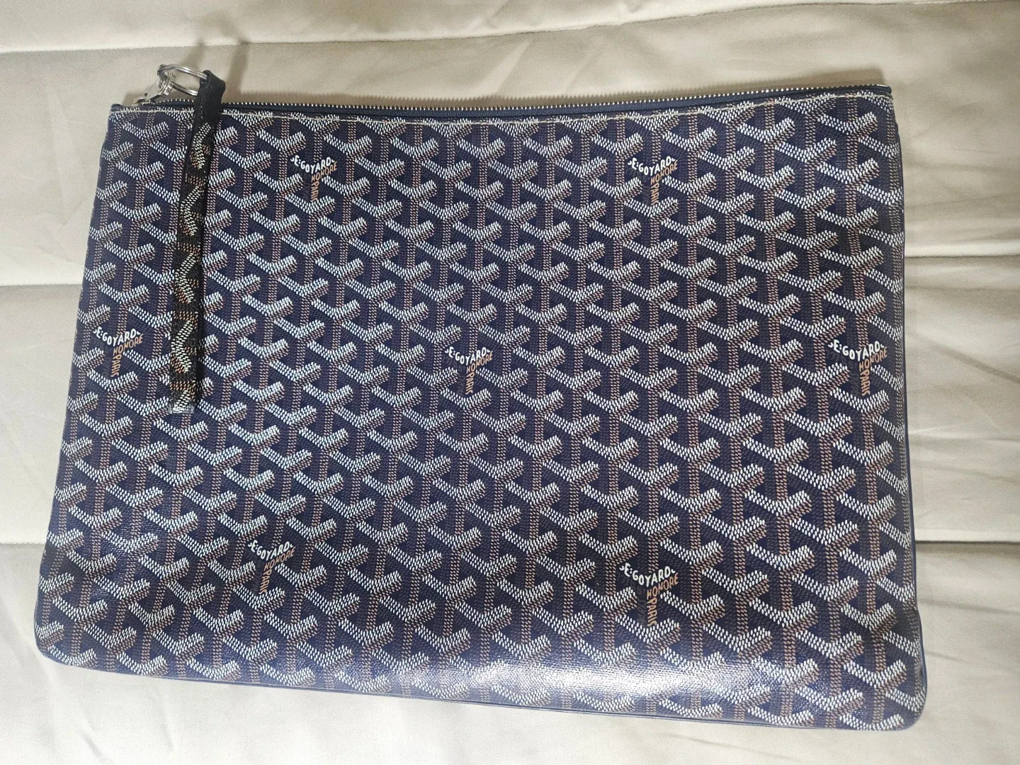 고야드 세나 클러치백 GM 네이비 키링포함