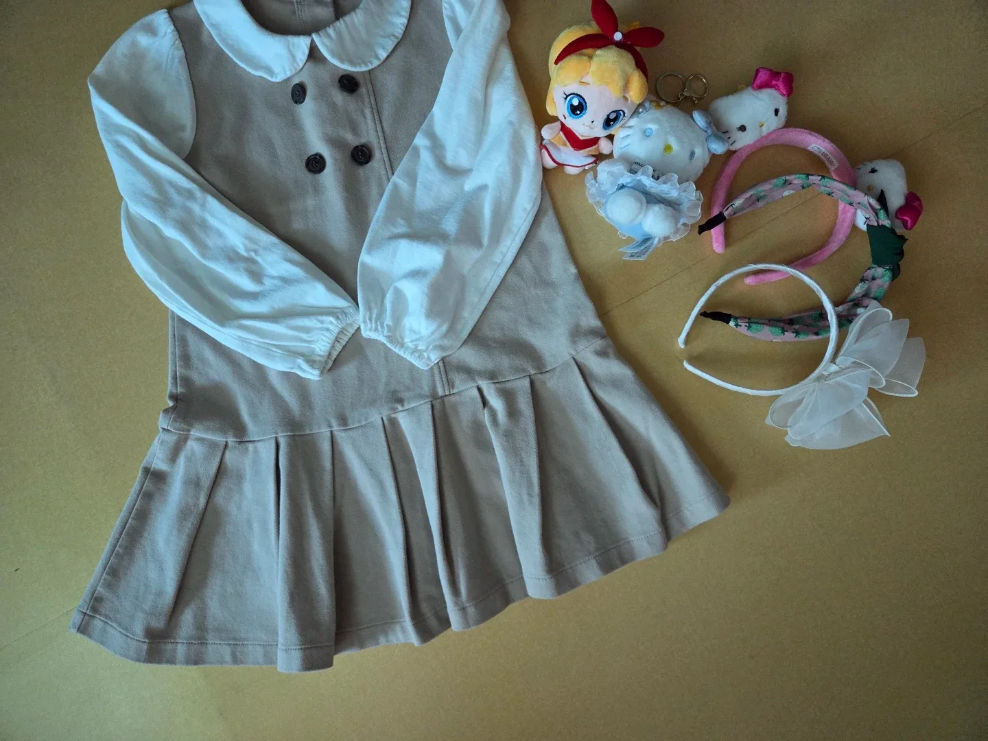 유아 원피스 사이즈 120  키티 티니핑 힘내핑 키링 머리띠 일괄