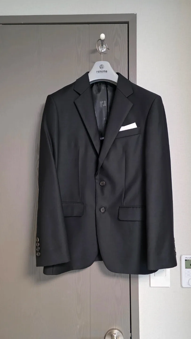Renoma Paris Homme 레노마 블랙 정장 수트 세트 (자켓+바지)