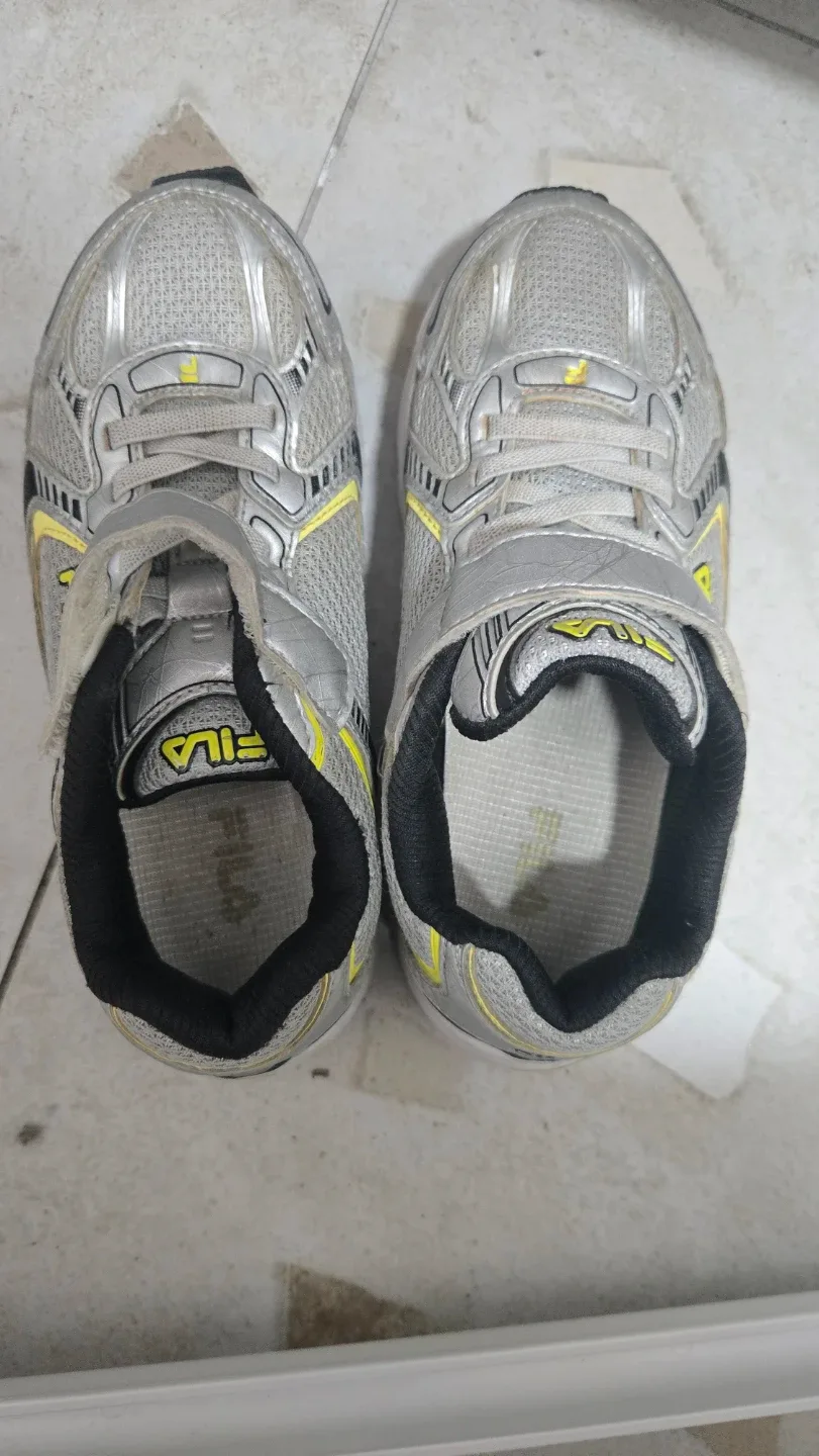 휠라 아동 운동화 실버 옐로우 200mm