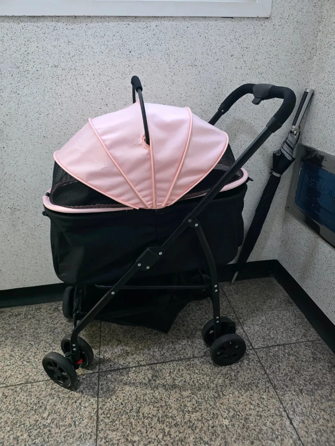 핑크 애견 유모차
