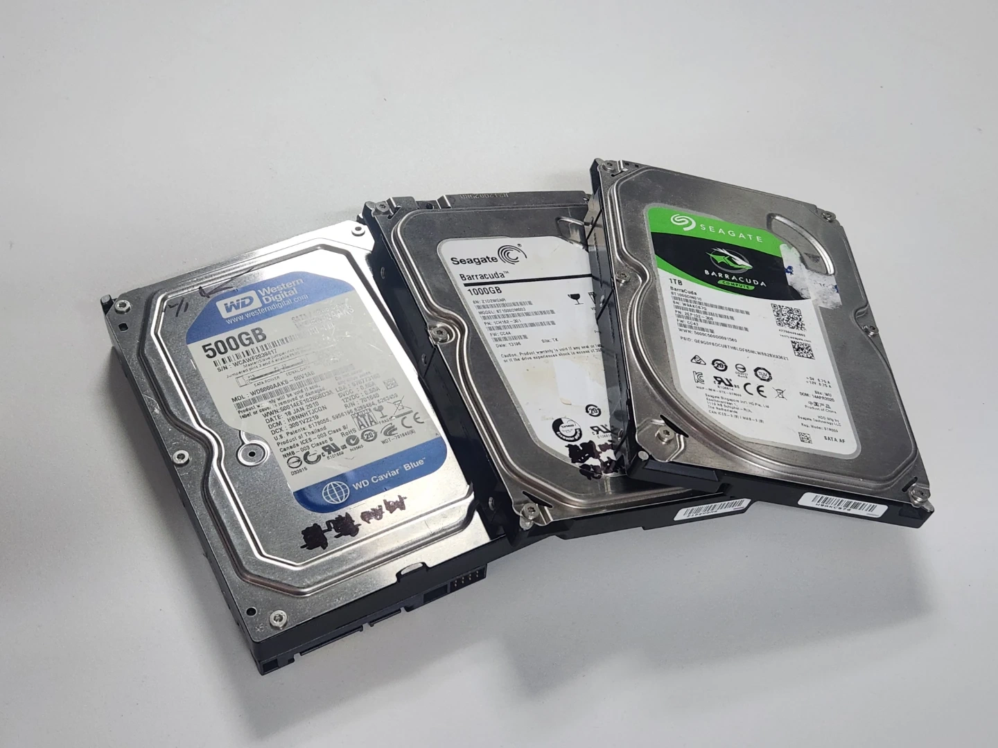 Seagate Barracuda 1TB HDD 외 다수(씨게이트 1TB, WD 500GB)