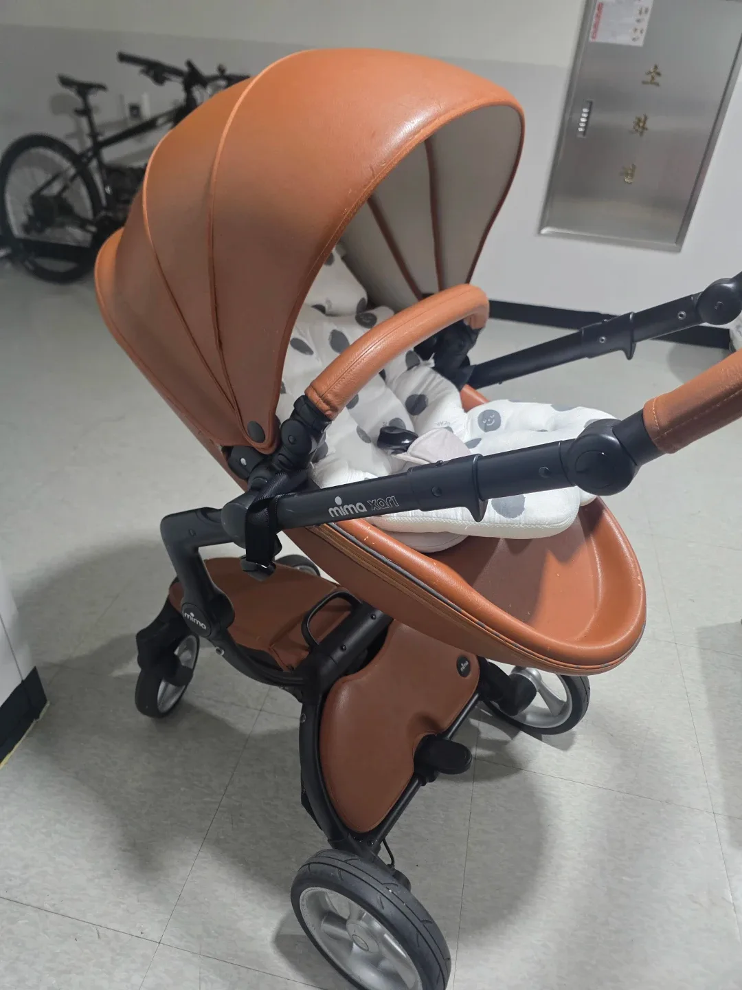 미마자리 디럭스 유모차 카멜 브라운