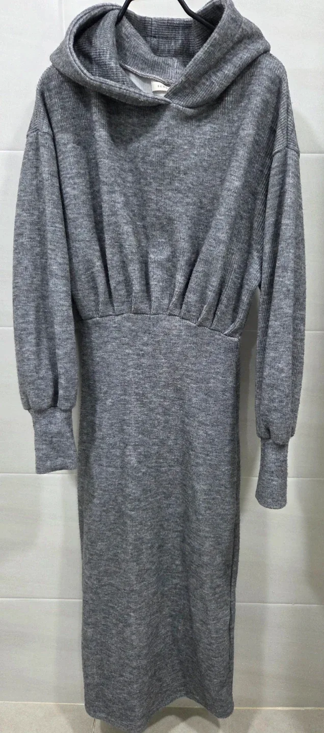 후드 롱 원피스 (그레이) 55