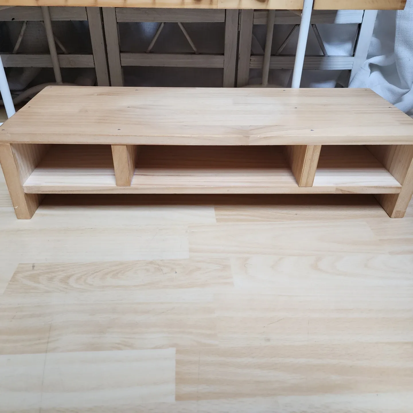 원목 모니터받침대선반