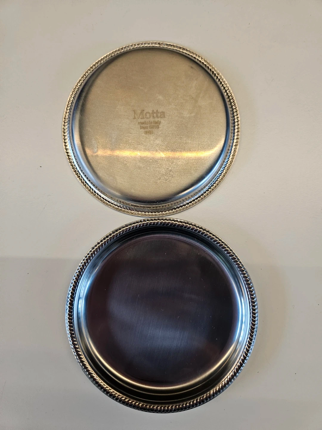 (Made in Italy) 모타 Motta 산마르코 스테인리스 코스터 2개 세트